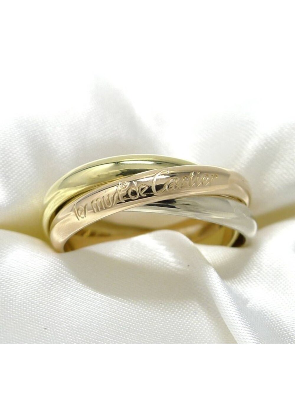 Cartier Trinity Ring Yellow Gold White Pink